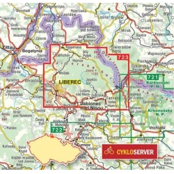 SHOCart 723 Jizerske hory 25 000 turisticka cykloturisticka lyzarska mapa oblast