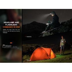 Fenix HM23 V20 spickova celovka na tuzkove baterie bile i cervene svetlo 6