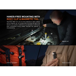 Fenix HM23 V20 spickova celovka na tuzkove baterie bile i cervene svetlo 9