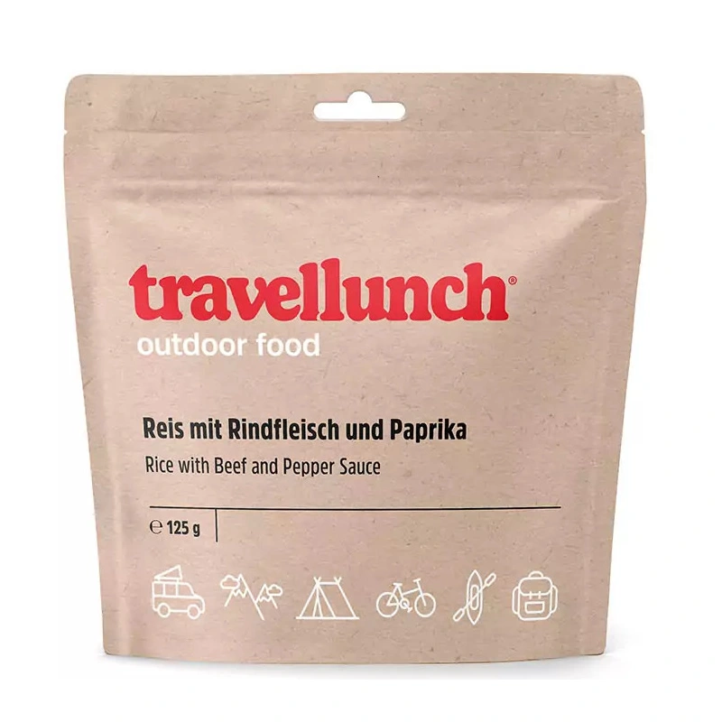 Travellunch Pikantni hovezi s ryzi a zeleninou 1 porce expedicni strava