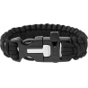 Highlander Paracord cerna naramek s trojzubcem, pistalkou a kresadlem