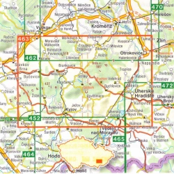 SHOCart 463 Slovacko, Chriby 40 000 turisticka mapa oblast