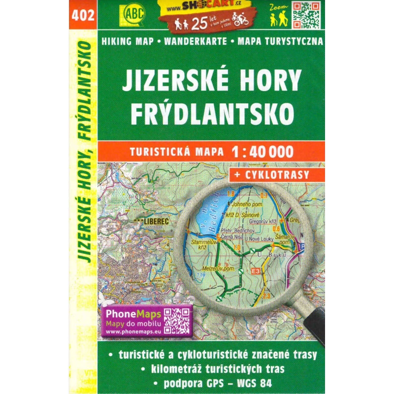SHOCart 402 Jizerske hory, Frydlantsko 40 000 turisticka mapa