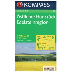 Kompas 835 ostlicher Hunsruck, Edelsteinregion 50 000 turisticka mapa