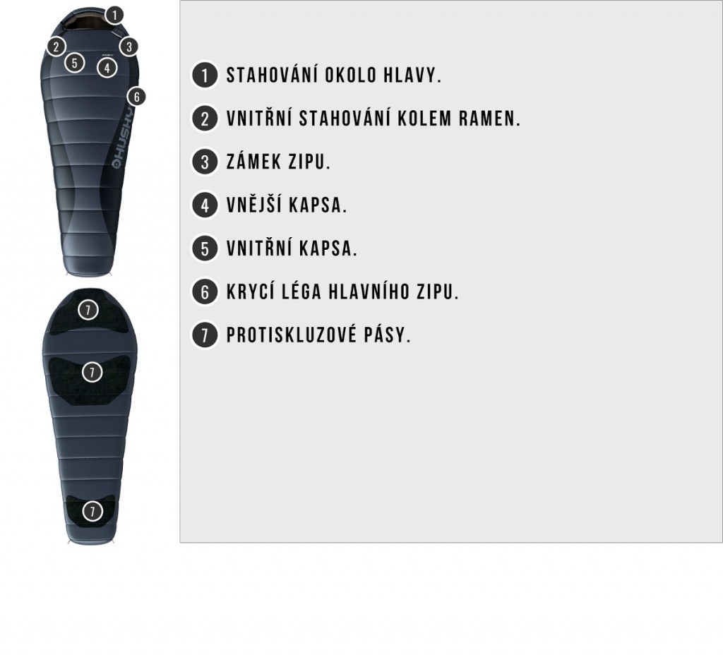 Husky Dopy -25 zimni perovy spaci pytel 4