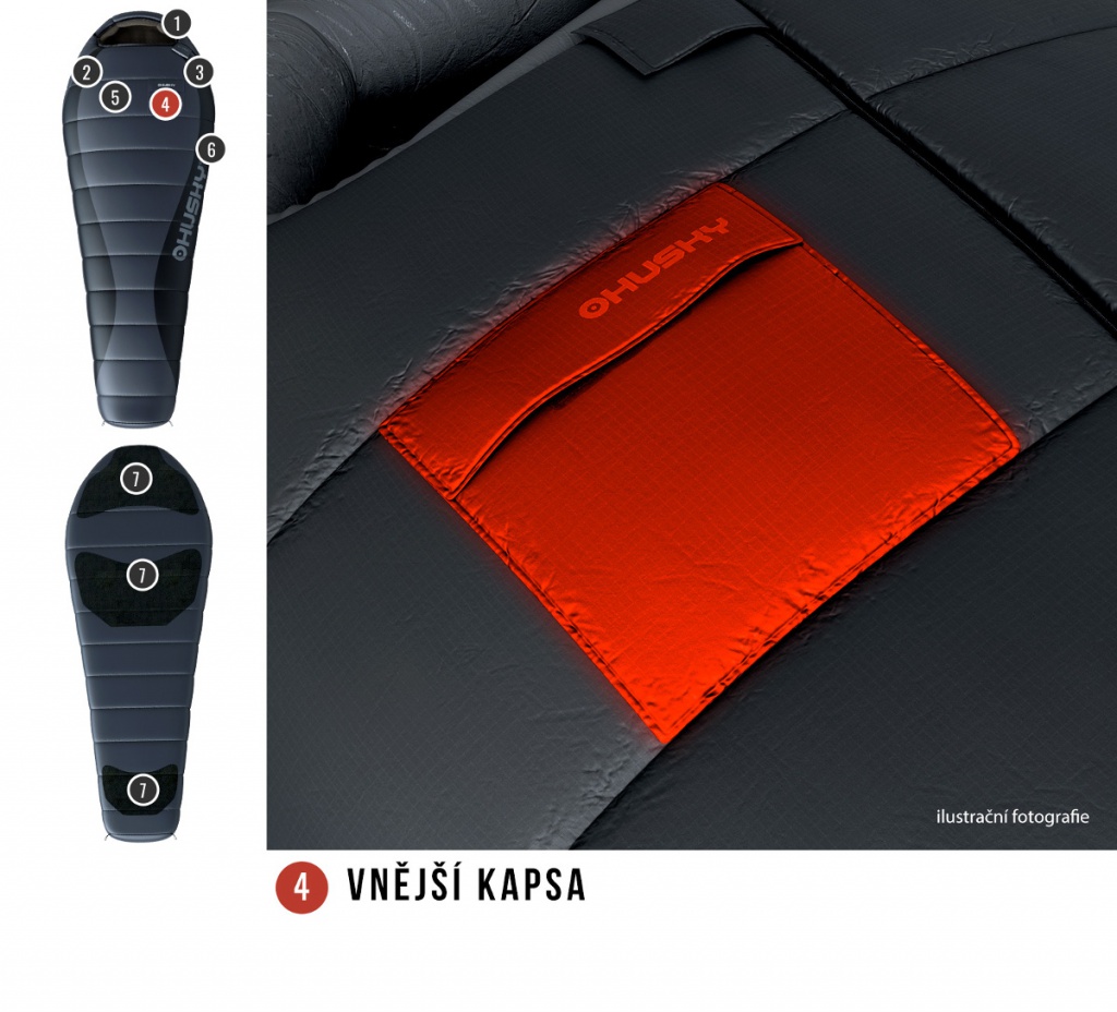 Husky Dopy -25 zimni perovy spaci pytel 7