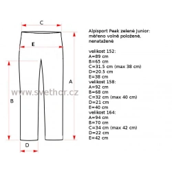 _Alpisport Peak Junior zelena detske softshellove kalhoty zmer