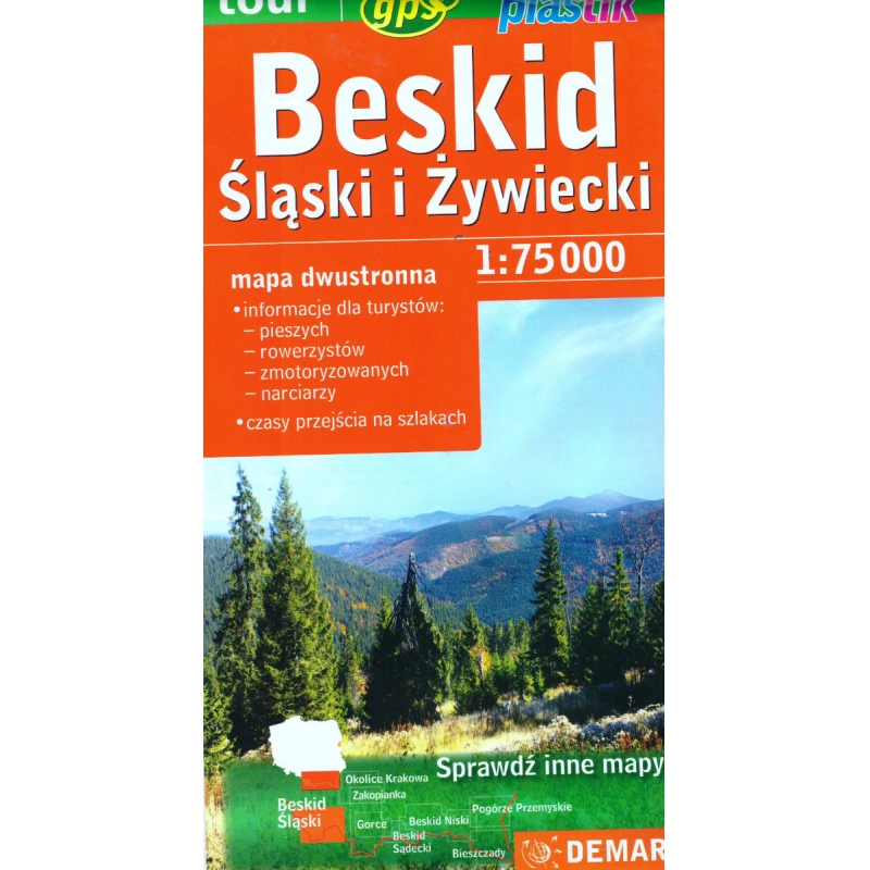 DEMART Beskid Śląski i Żywiecki Slezske a Kysucke Beskydy 75 000