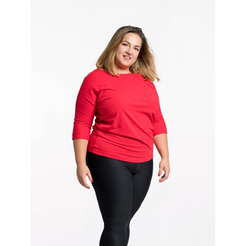 CityZen Rivera cervena damske tricko kratky rukav 95 bavlna pro plnostihle