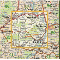 KCT 89 90 Slovacko Chriby a Jizni Hana 50 000 turisticka mapa oblast