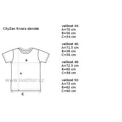 _CityZen Rivera cervena damske tricko kratky rukav 95 bavlna pro plnostihle zmereno