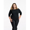 CityZen Rivera cerna damske tricko kratky rukav 95 bavlna pro plnostihle