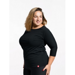 CityZen Rivera cerna damske tricko kratky rukav 95 bavlna pro plnostihle 1