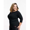 CityZen Rivera cerna damske tricko kratky rukav 95 bavlna pro plnostihle 1