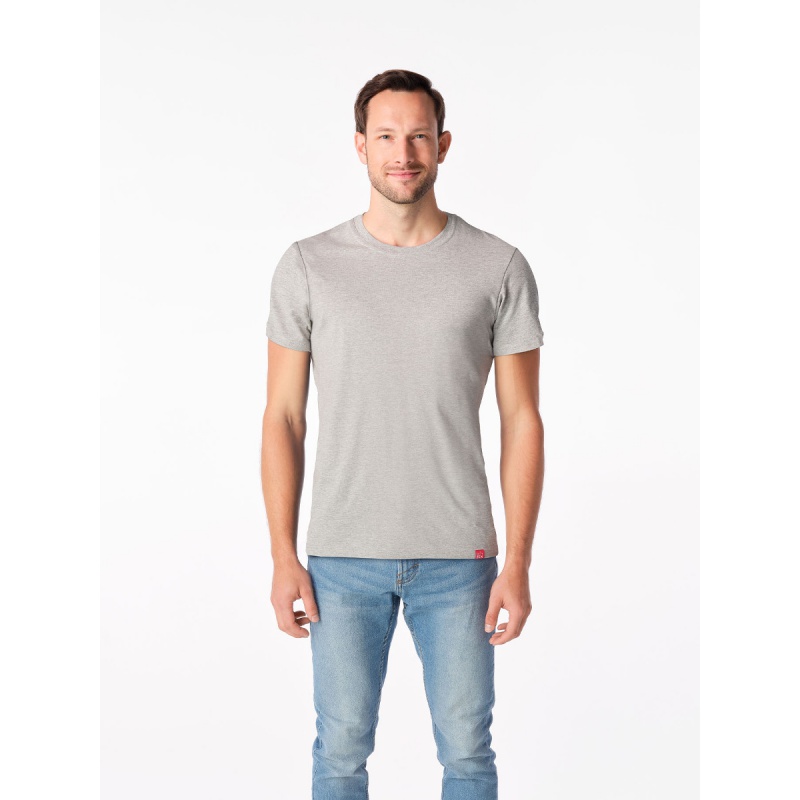 CityZen Davos seda melanz panske triko kratky rukav slim fit 100 bavlna