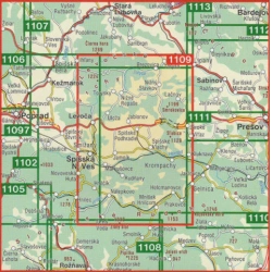 SHOCart 1109 Spis, Levocske vrchy 50 000 Oblast