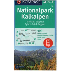 Kompass 70 NP Kalkalpen, Ennstal, Steyrtal, Pyhrn-Priel-Region 1:50 000