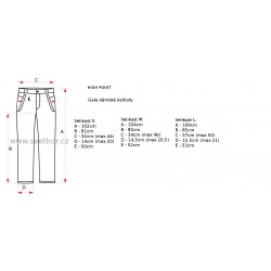 _High Point Gale 3 0 Lady Pants black damske lehke outdoorove softshellove kalhoty zmereno