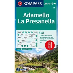 Kompass 71 Adamello, La Presanella 1:50 000 turistická mapa