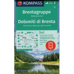 Kompass 73 Dolomiti di Brenta 1:50 000 turistická mapa (1)