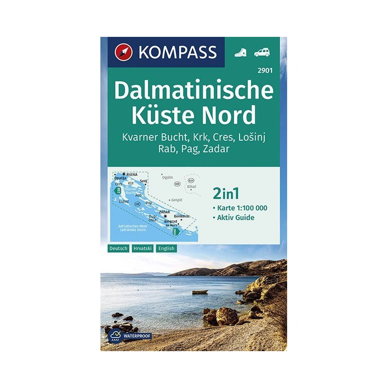 Kompas 2901 Dalmatinische Kuste Nord 100 000