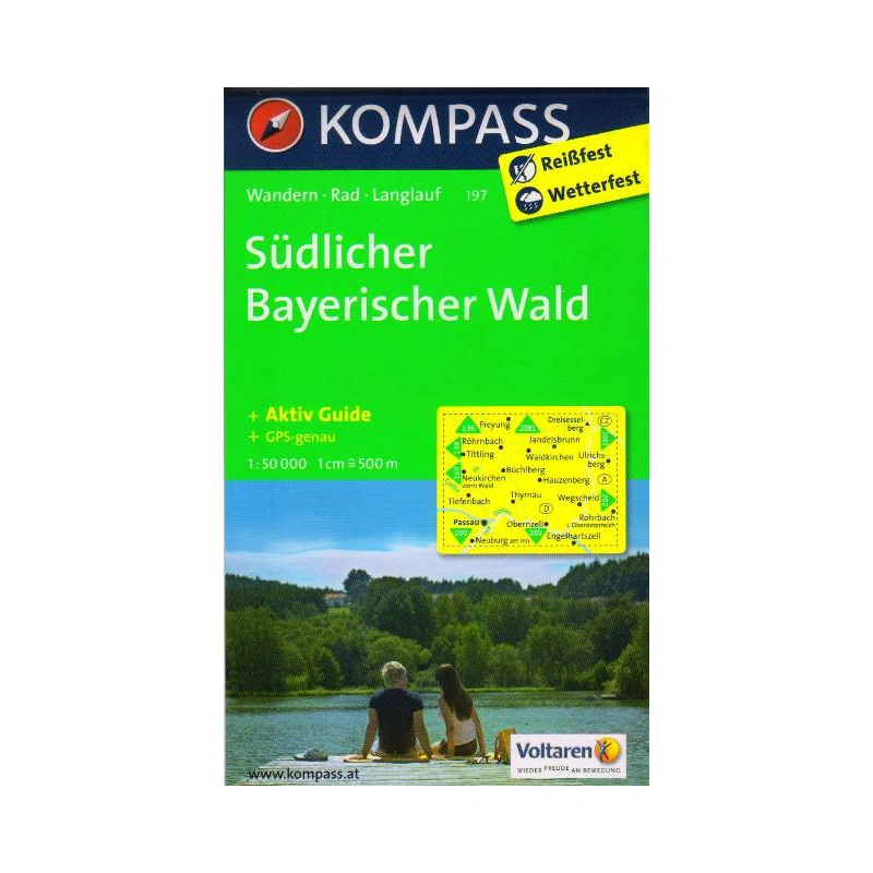 Kompas 197 Sudlicher Bayerischer Wald 50 000