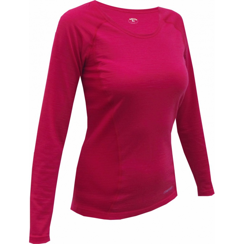 Jitex Kameda 801 syte ruzova damske triko dlouhy rukav Merino vlna