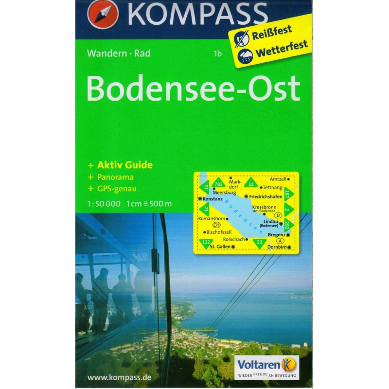 Kompas 1b Bodamske jezero Bodensee vychod 50 000