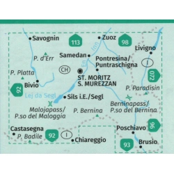 Kompas 99 Oberengadin Alta Engadina 40 000 turisticka mapa oblast