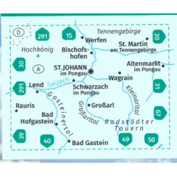 Kompas 80 St. Johann Salzburger Land, Gasteiner Tal, Grosarltal, Kleinarltal 50 oblast