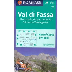Kompas 686 Val di Fasa, Marmolada, Gruppo di Sella 25 000