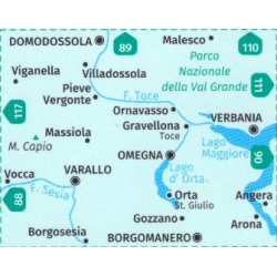 Kompas 97 Omegna, Varallo, Lago d Orta 50 000 Oblast