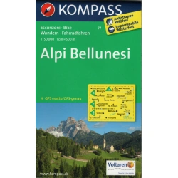 Kompas 77 Alpi Bellunesi 50 000