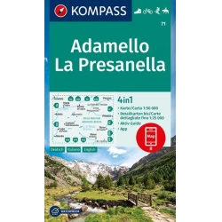Kompas 71 Adamello, La Presanella 50 000