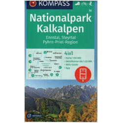 Kompas 70 NP Kalkalpen Ennstal Steyrtal Pyhrn Priel Region 50 000