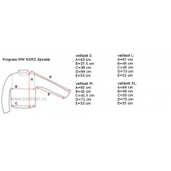 _Progres MW NDRZ vinovy melir damske triko dlouhy rukav 100 Merino vlna zmereno