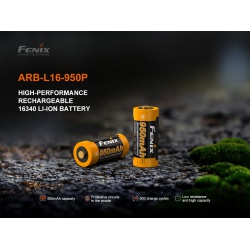 Fenix Nahradni akumulator 16340 950mAh RCR123A USB-C Li-ion ARB-L16-950P 1