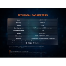 Fenix Nahradni akumulator 16340 950mAh RCR123A USB-C Li-ion ARB-L16-950P 5