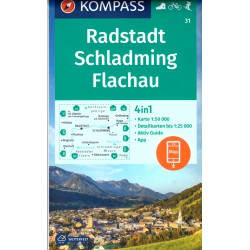Kompass 31 Radstadt, Schladming, Flachau 1:50 000 oblast