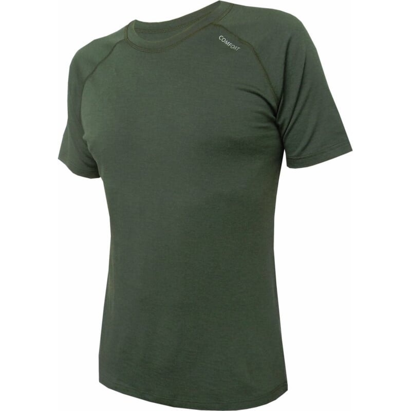 Jitex Ibrit 981 TSS tmava khaki panske triko kratky rukav Merino vlna