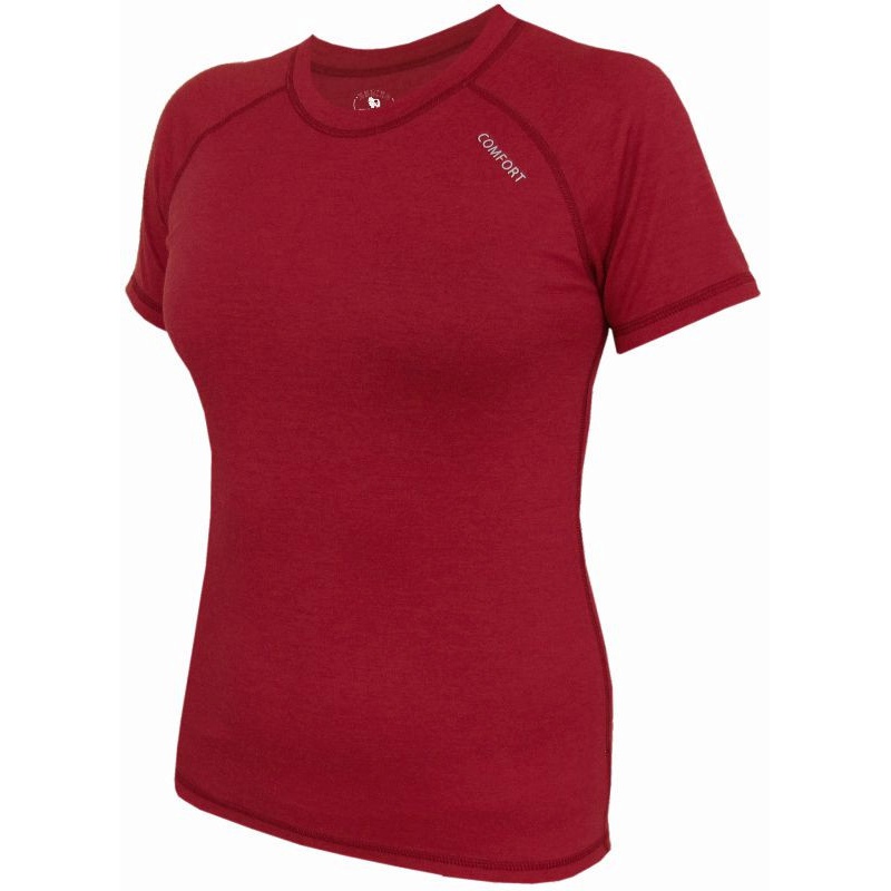 Jitex Ibriza 801 tmave cervena damske triko kratky rukav Merino vlna