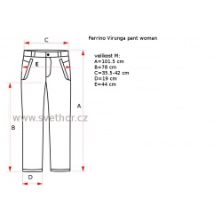 _Ferrino Virunga Pant Woman antracit damske lehke turisticke kalhoty zmereno