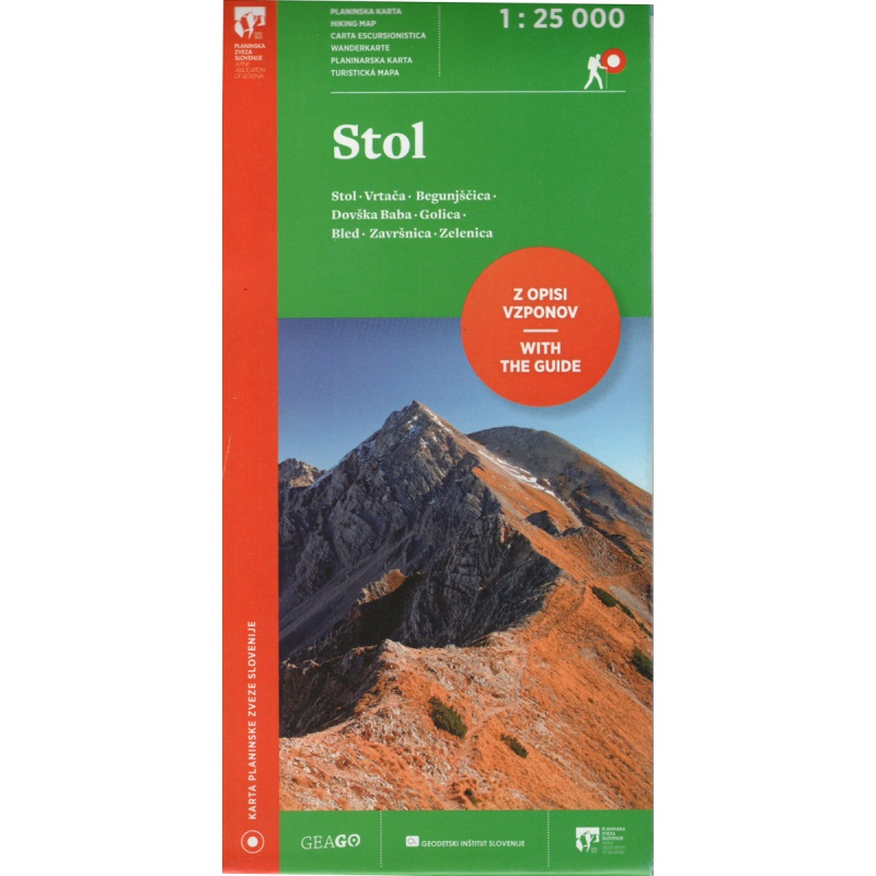 Geodetski Stol 25 000 turisticka mapa