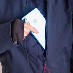 Progress Florence tm modra damsky softshellovy vodeodolny vetruodolny kabat delsi bunda 9