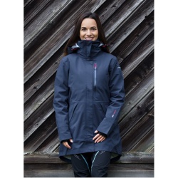 Progress Florence tm modra damsky softshellovy vodeodolny vetruodolny kabat delsi bunda 11