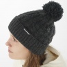 Salomon Ivy Beanie deep black C21526 damska pletena zimni cepice s vnitrni fleece celenkou