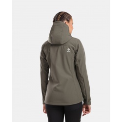 Kilpi Ravia-W tmave zelena WL0129 damska softshellova bunda s odepinaci kapuci 1