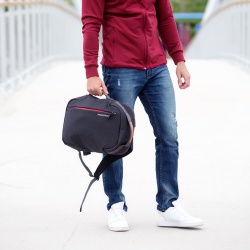 Progres Manager 15l sedy melir mestsky batoh s kapsou na notebook a organizerem 4