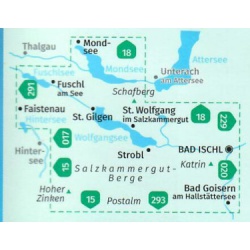 Kompas 018 Wolfgangsee, Fuschlsee, Mondsee 25 000 detail