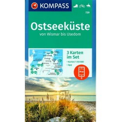 Kompas 739 Ostseekuste  50 000 turisticka mapa